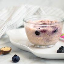 Cracked Wheat With Blueberries- EasyBabyMeals-www.easybabymeals.com