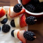 Fruit Skewers With Yogurt Dip- Easy Baby Meals-www.easybabymeals.com
