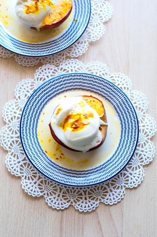 Baked Peach With Saffron Baked Peach With Saffron