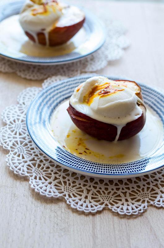 Baked Peach With Saffron Baked Peach With Saffron
