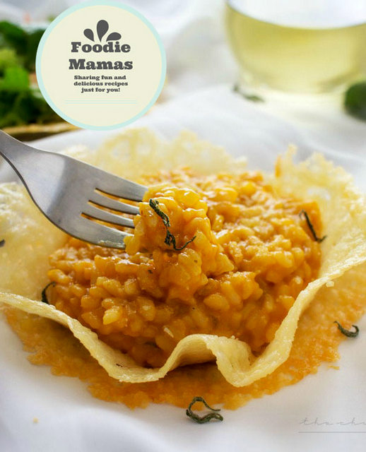 Pumpkin Risotto in Edible Parmesan Bowls (1)