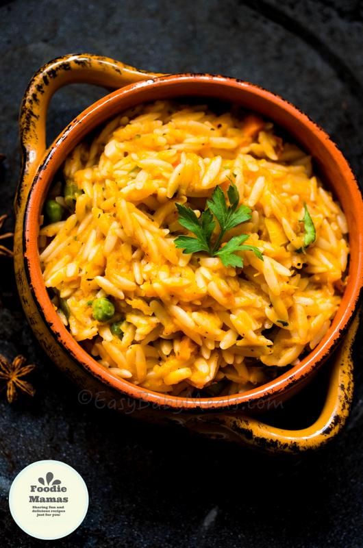 Pumpkin With Orzo Pasta- Easy Baby Meals