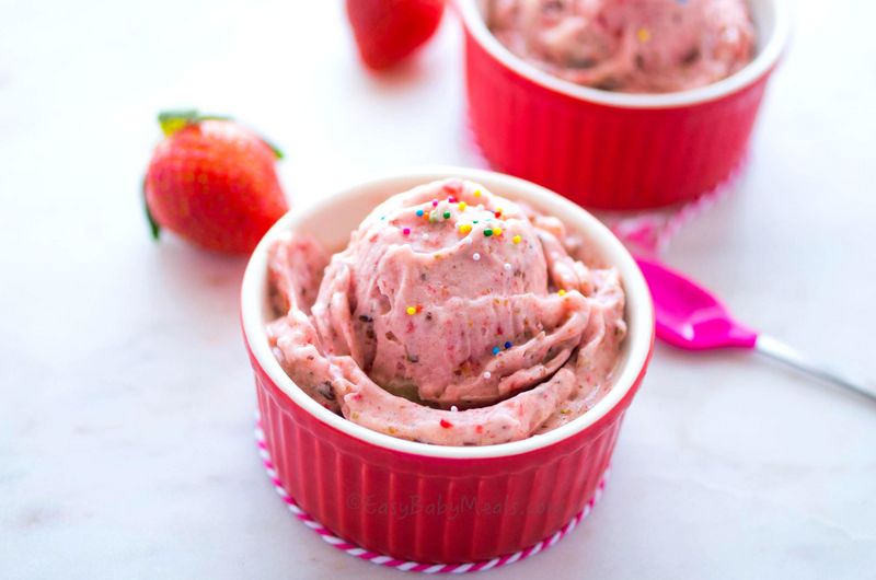 Dairy Free Fig Strawberry Ice cream