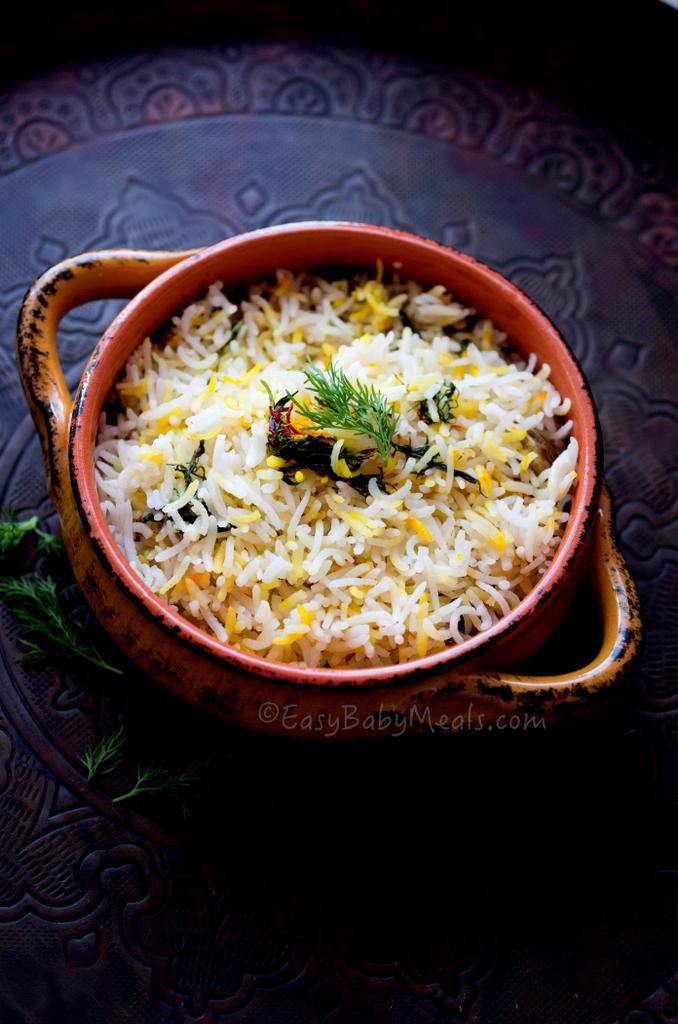 Lemon And Dill Rice Pilaf- Easy Baby Meals-www.easybabymeals.com