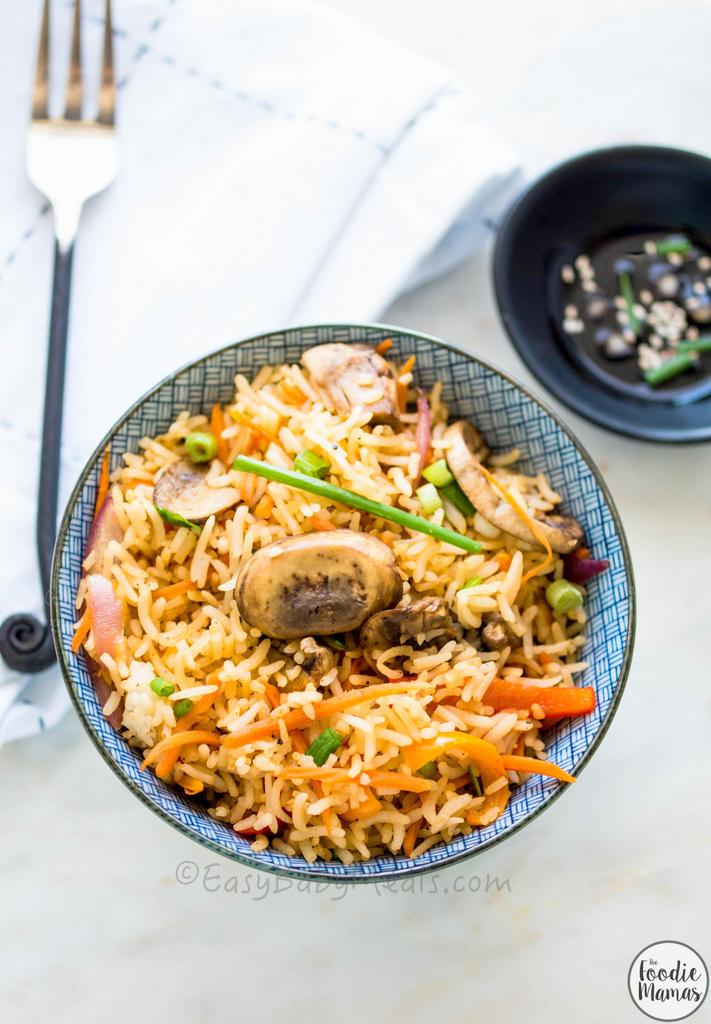 Quick Mushroom Fried Rice