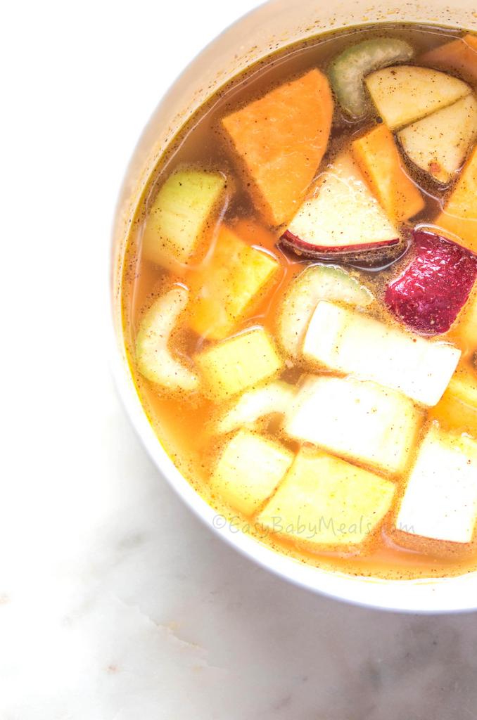 Pumpkin Spiced Sweet Potato Apple Soup