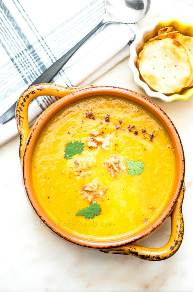 Pumpkin Spiced Sweet Potato Apple Soup-Kids Friendly Soups For Fall-Winter- Easy Baby Meals