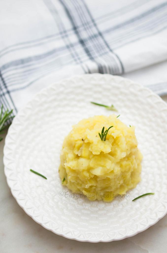 Mashed Sweet Potatoes With Herbs-Tips for cooking with kids.