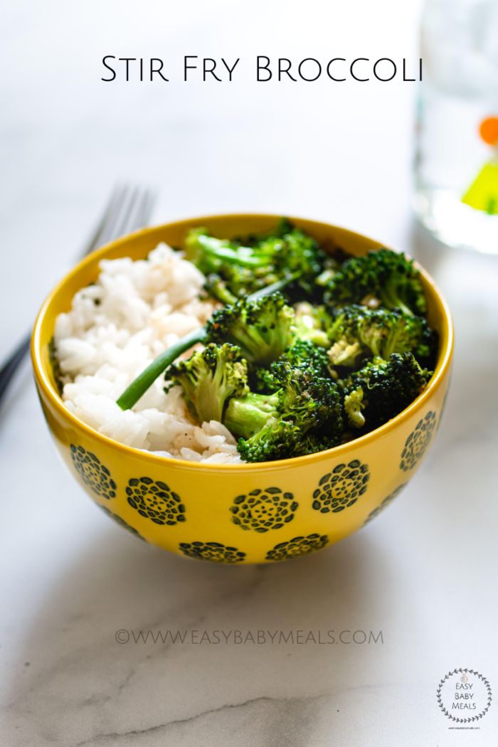 Stir Fry Broccoli. A quick side meal for toddlers, kids and grown-ups.