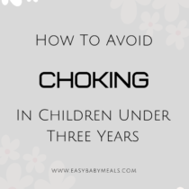 How to avoid choking in children under three years of age