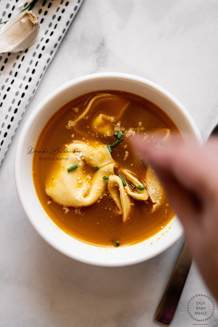 Recipe for Clear Tortellini Soup- Easy Baby Meals