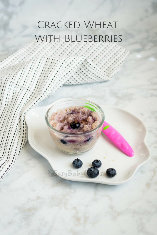 Cracked Wheat With Blueberries- EasyBabyMeals-www.easybabymeals.com