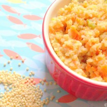 Millet With Broccoli And Carrot- Easy Baby Meals-www.easybabymeal.com