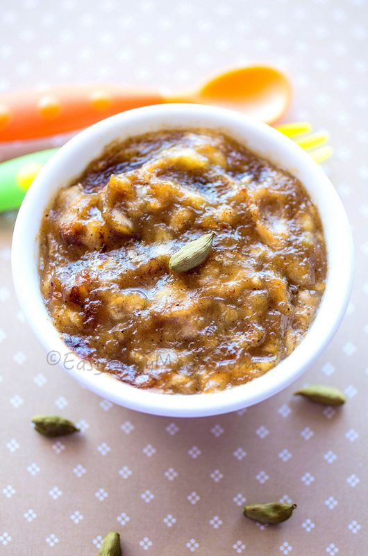 Banana And Dates Halwa- Easy Baby Meals-www.easybabymeals.com