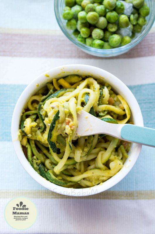 Zucchini with Peas Pesto