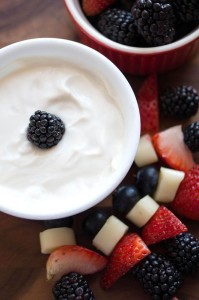 Fruit Skewers With Yogurt Dip - Easy Baby Meals