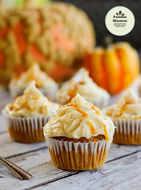 harvest-pumpkin cupcakes-salted-caramel-frosting (1a)