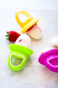 Yogurt Strawberry Teething Popsicles - Easy Baby Meals