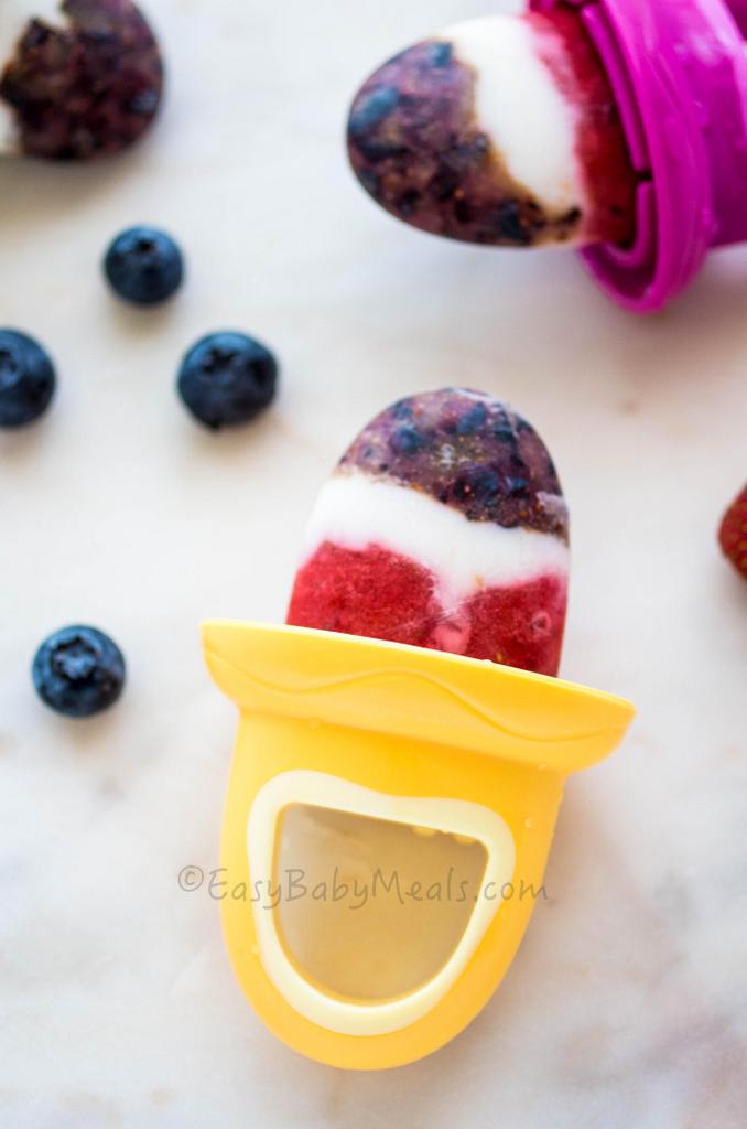 Berry Yogurt Popsicles- Easy Baby Meals-www.easybabymeals.com