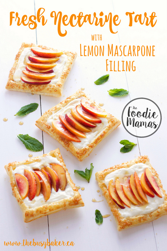 fresh nectarine tart lemon mascarpone filling title foodiemamas