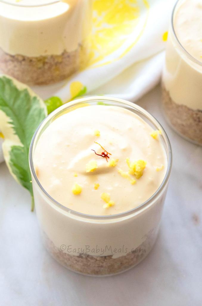 Lemon Saffron Cheesecake Cups- Spring Summer Dessert