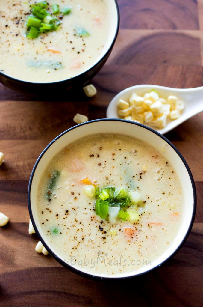 Sweet Corn Soup-Kids Friendly Soups For Fall-Winter- Easy Baby Meals