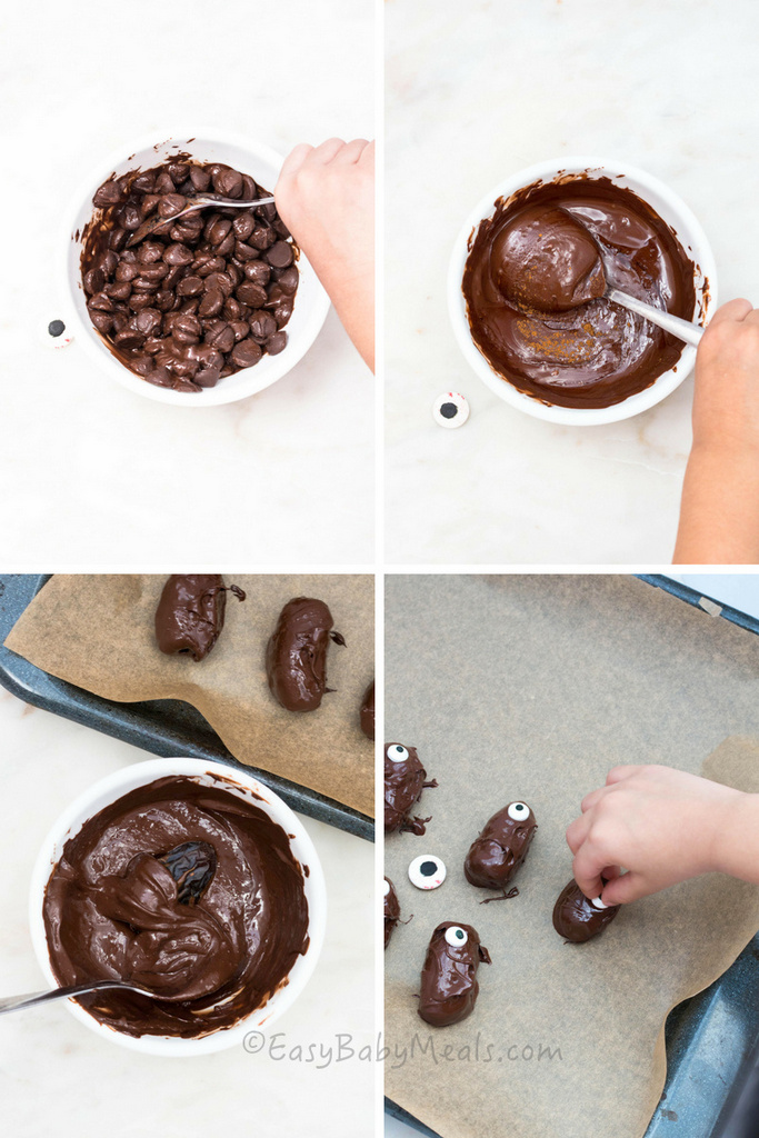 Chocolate Covered Date Monsters-A healthy little snack. 