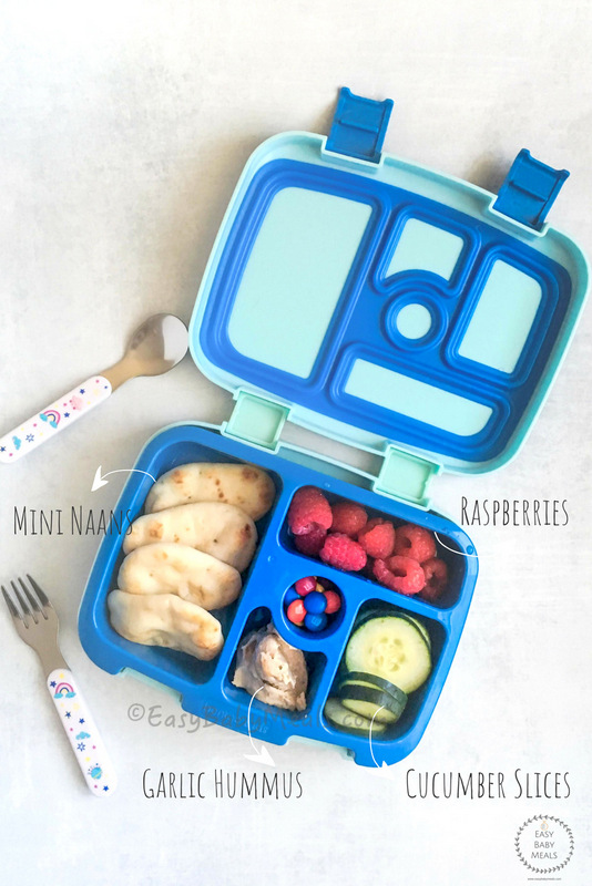 Mini Naans And Hummus Lunch- Easy Baby Meals