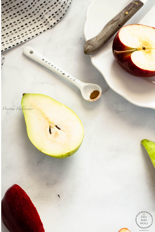 Apple Pear Puree- Easy Baby Meals-www.easybabymeals.com