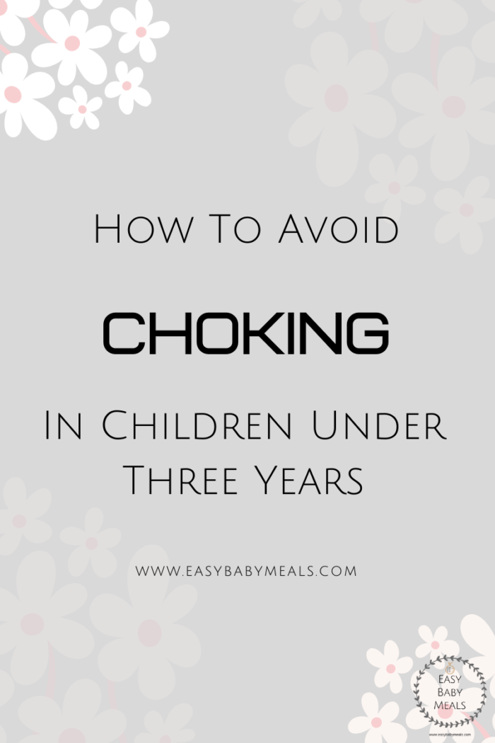 How to avoid choking in children under three years of age